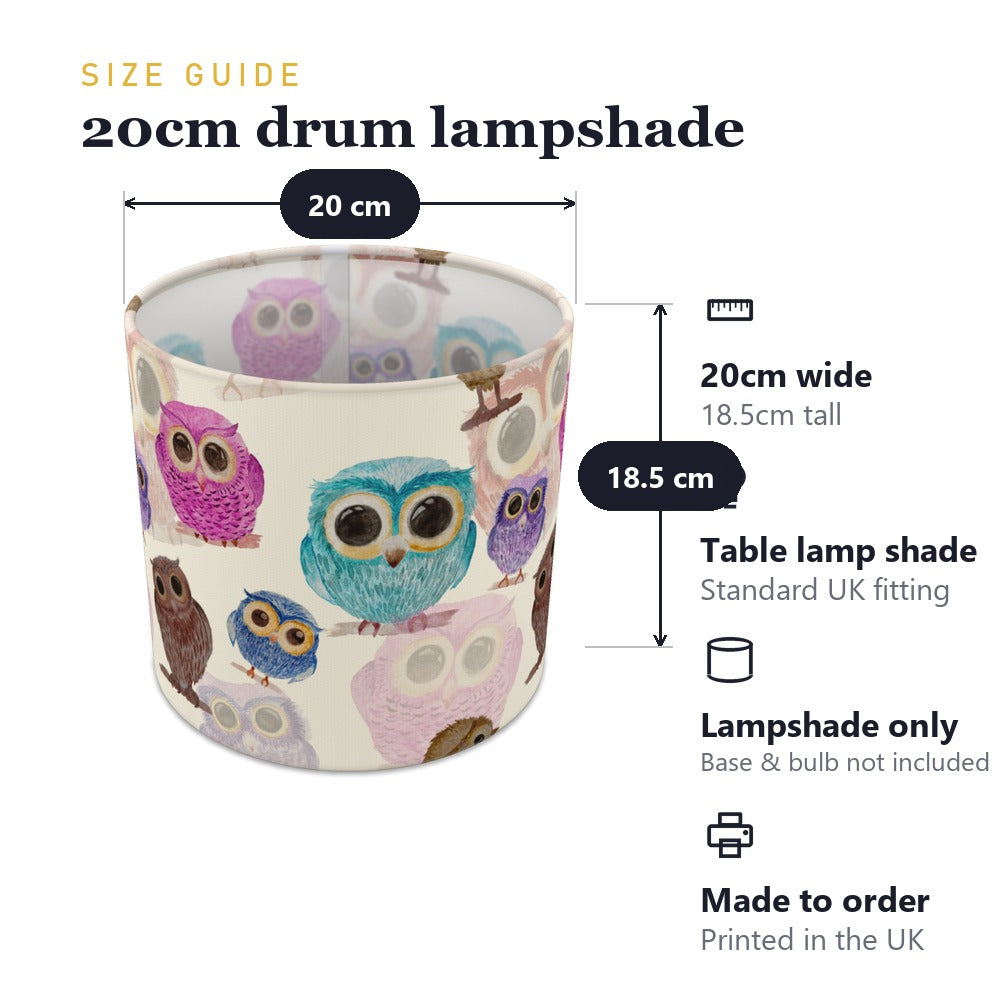 Colorful Owl Bird lampshade