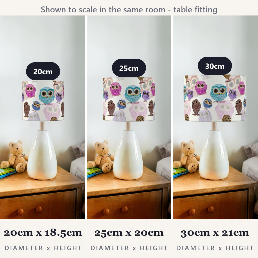 Colorful Owl Bird lampshade