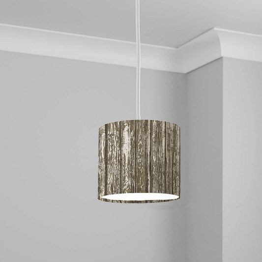 Rustic Woodgrain Pattern Ceiling Lampshade Lightshade for Room - 20cm x 18.5cm