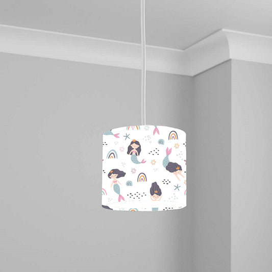 Pink Mermaid Rainbow Ceiling Lampshade Lightshade for Nursery - 20cm x 18.5cm