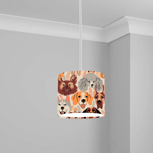 Adorable Puppy Dog Pattern Ceiling Lampshade Lightshade for Nursery - 20cm x 18.5cm