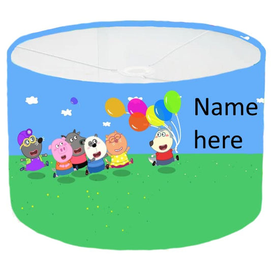 Personalized Cartoon Animal Friends Ceiling Lampshade Lightshade for Nursery 1-20cm x 18.5cm