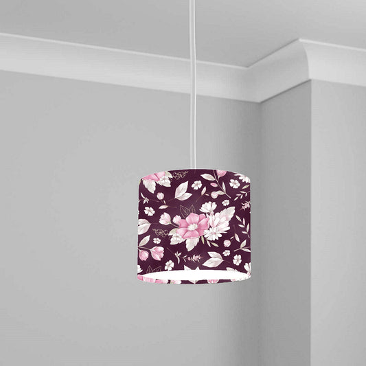 Elegant Pink and White Floral Ceiling Lampshade Lightshade for Room - 20cm x 18.5cm