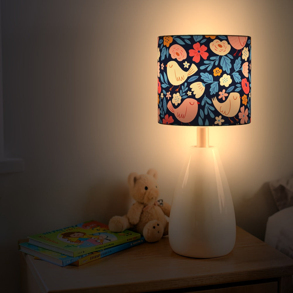 Floral Sleeping Birds lampshade