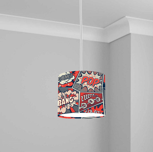 Comic Book Pop Art Ceiling Lampshade Lightshade for Room - 20cm x 18.5cm