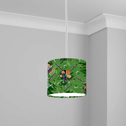 Pixels Mining Game lampshade Pattern Light Shade Creeper Steve Lightshade 20CM X 18.5CM