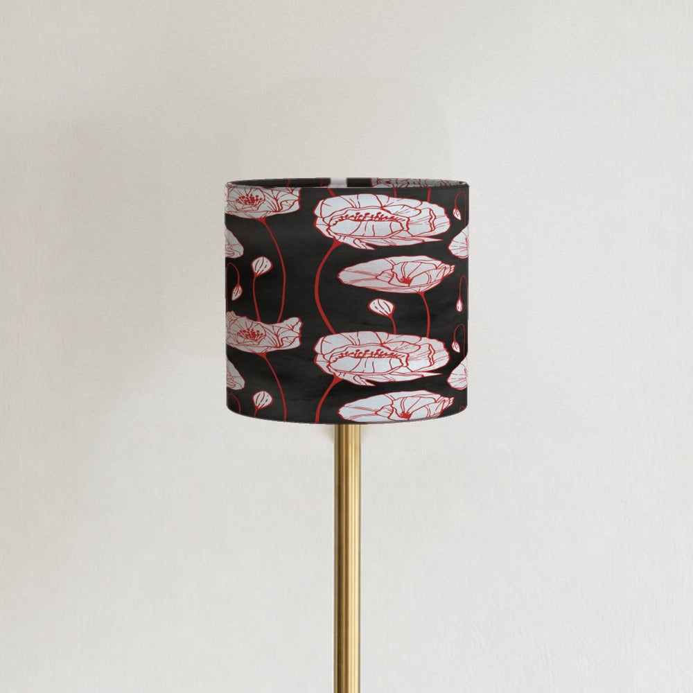 Red Poppy Floral Pattern lampshade