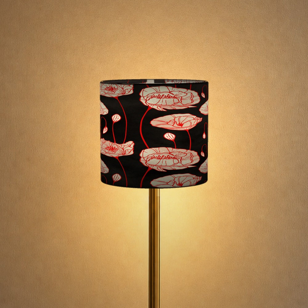 Red Poppy Floral Pattern lampshade