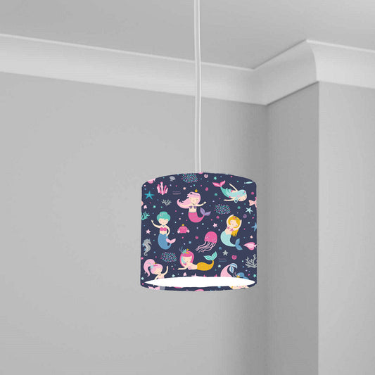 Pink Mermaid Fantasy Ceiling Lampshade Lightshade for Nursery - 20cm x 18.5cm