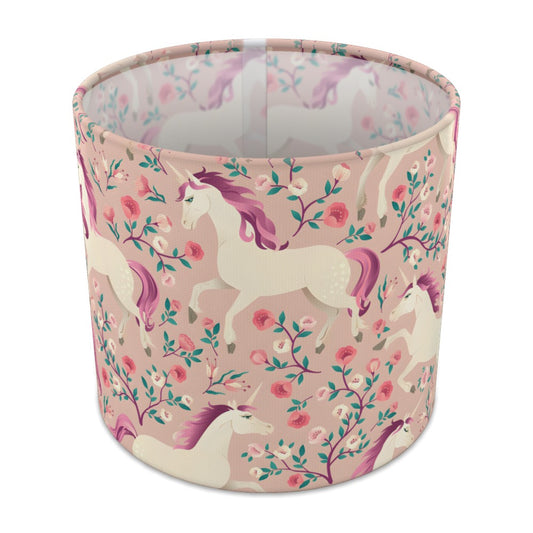 Enchanting Unicorn and Red Rose lampshade - 20cm Table