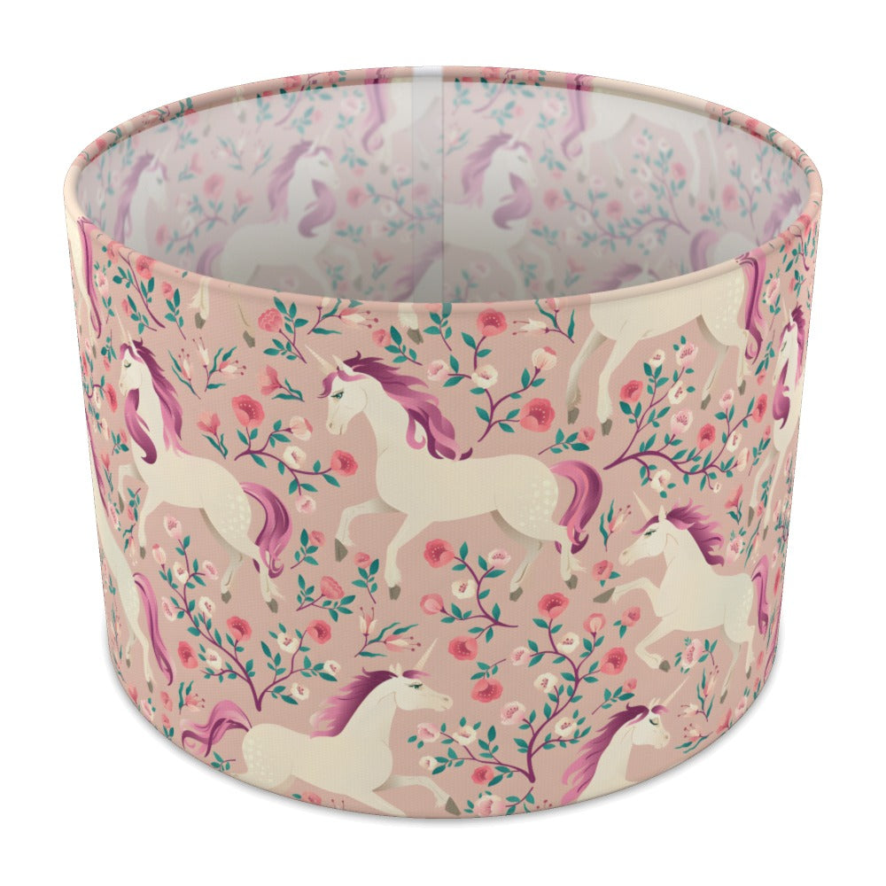 Enchanting Unicorn and Red Rose lampshade - 30cm Table