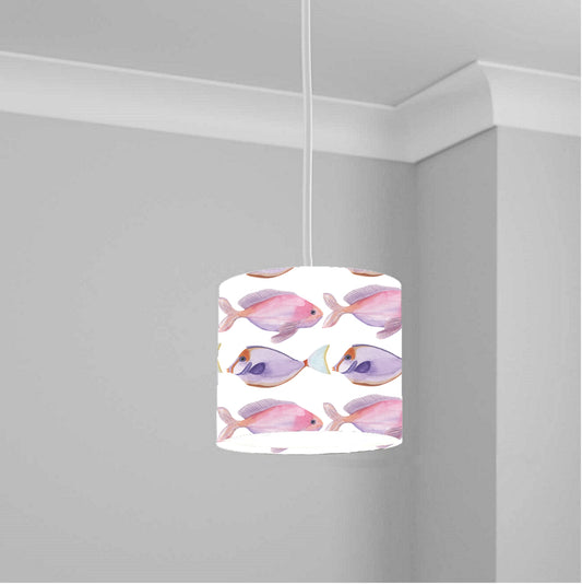 Pink Tropical Fish Ceiling Lampshade Lightshade for Room - 20cm x 18.5cm