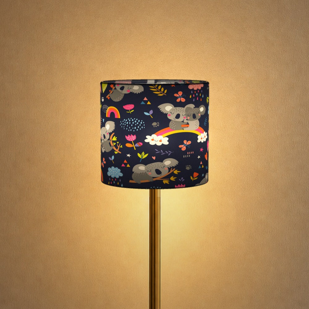 Playful Koala Rainbow Pattern lampshade