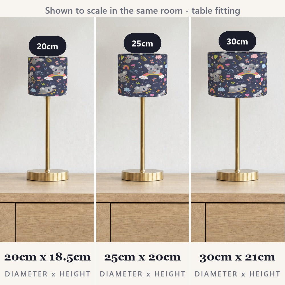 Playful Koala Rainbow Pattern lampshade