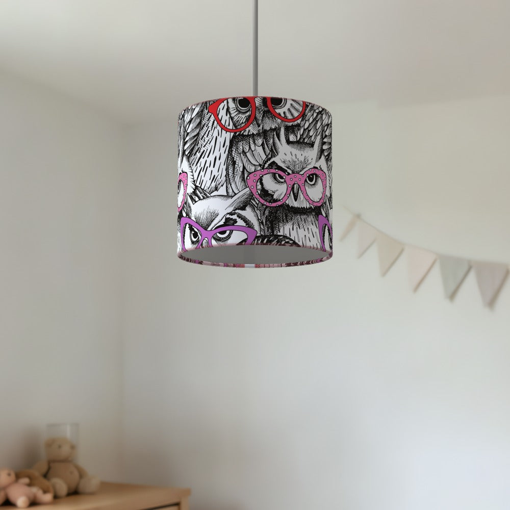 Quirky Owl Glasses lampshade