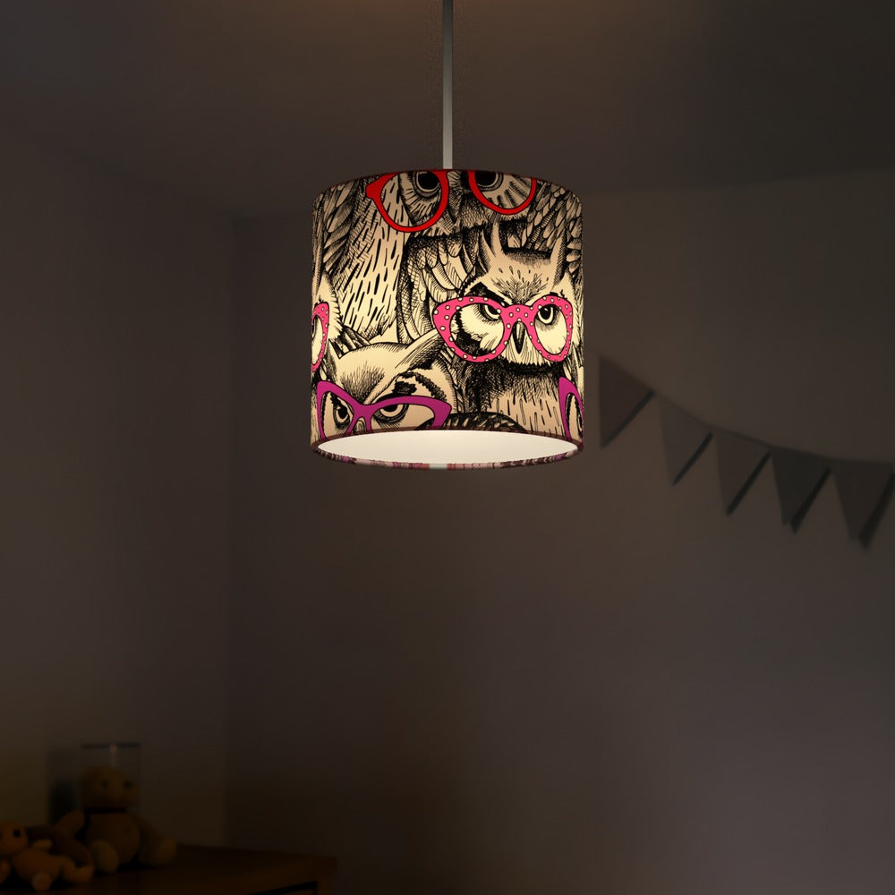 Quirky Owl Glasses lampshade