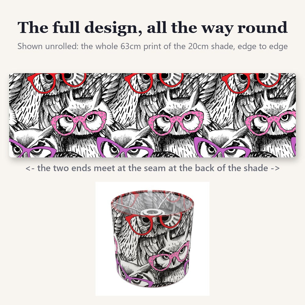 Quirky Owl Glasses lampshade