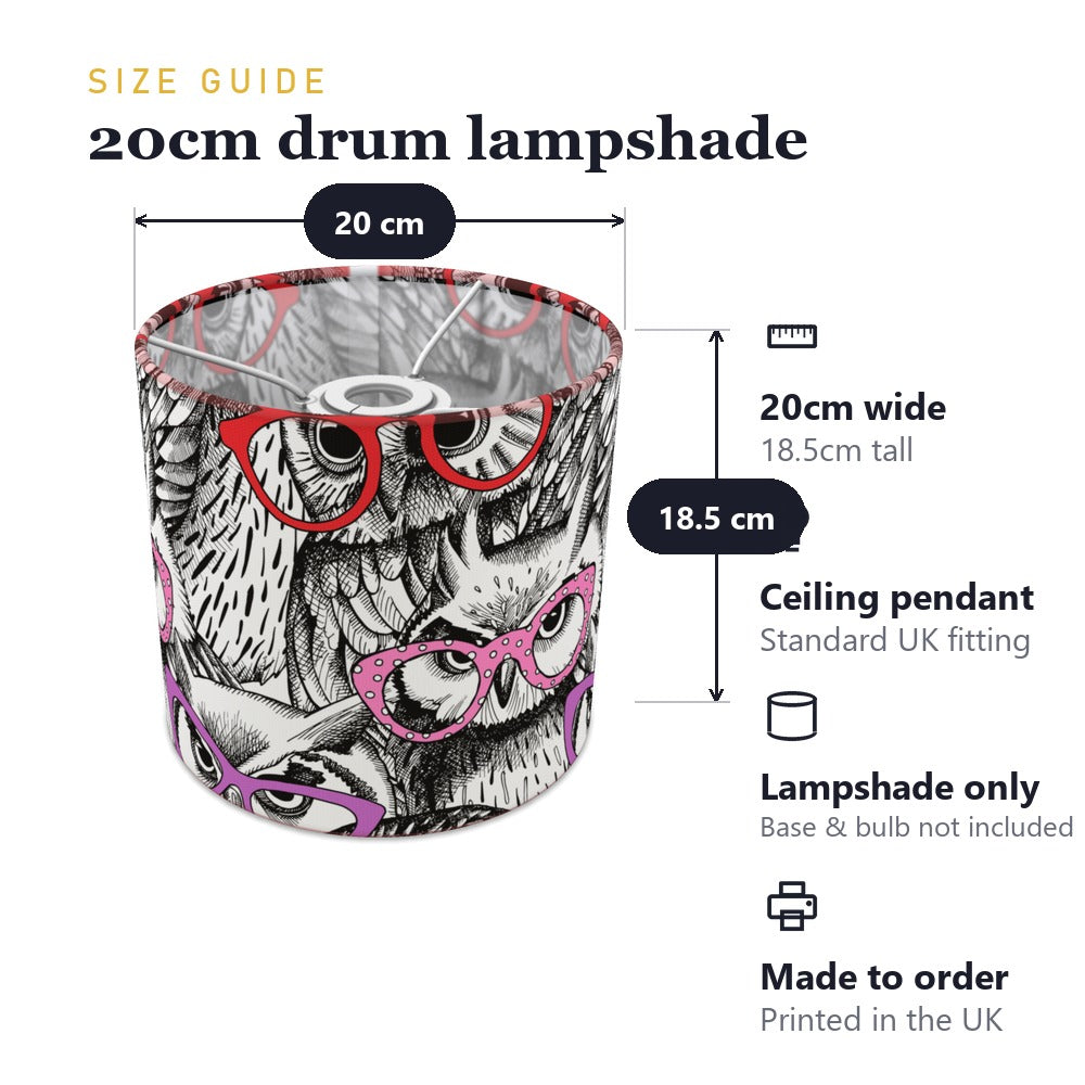 Quirky Owl Glasses lampshade