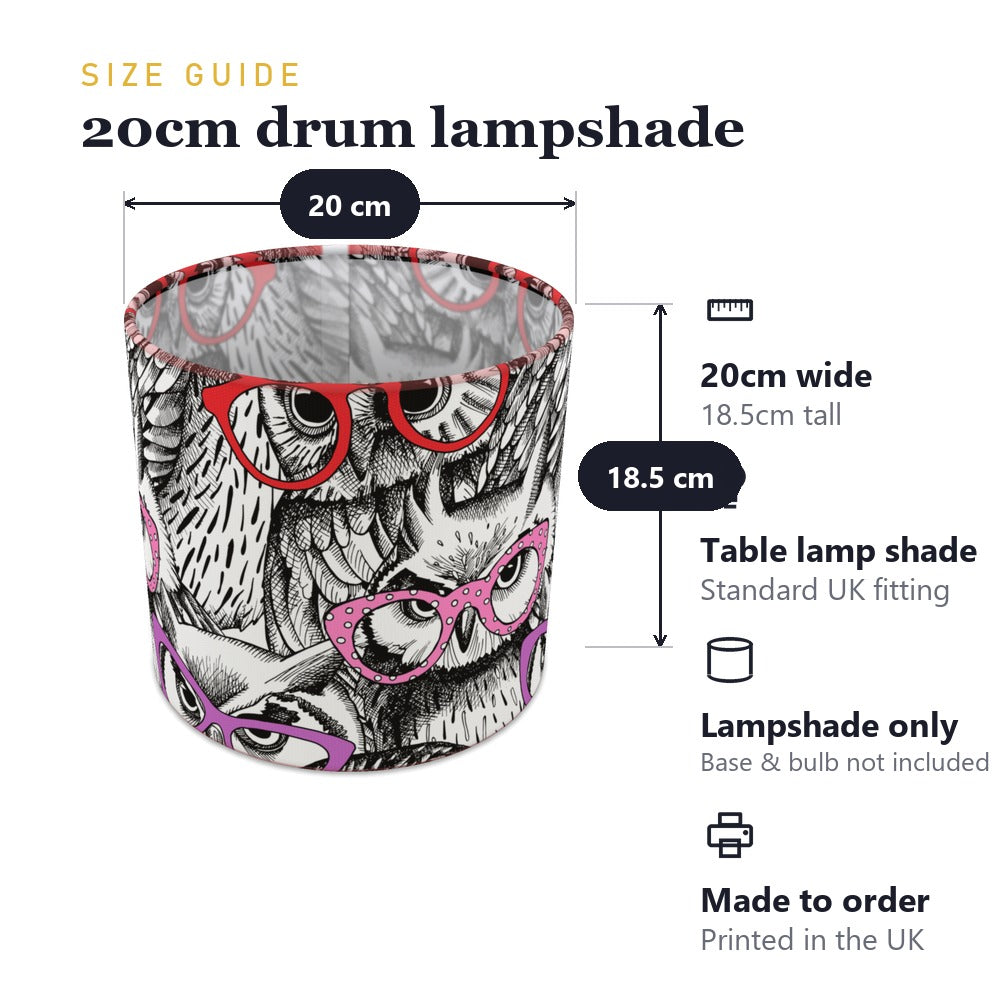 Quirky Owl Glasses lampshade
