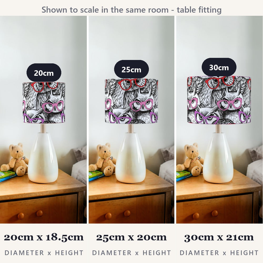 Quirky Owl Glasses lampshade