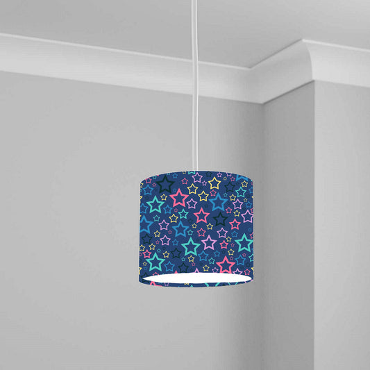 Colorful Stars Pattern Ceiling Lampshade Lightshade for Nursery - 20cm x 18.5cm