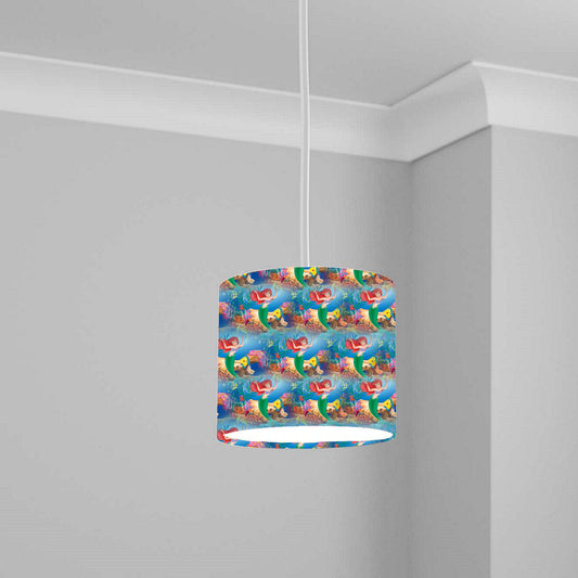 Colorful Mermaid Ocean Adventure Ceiling Lampshade Lightshade for Nursery - 20cm x 18.5cm