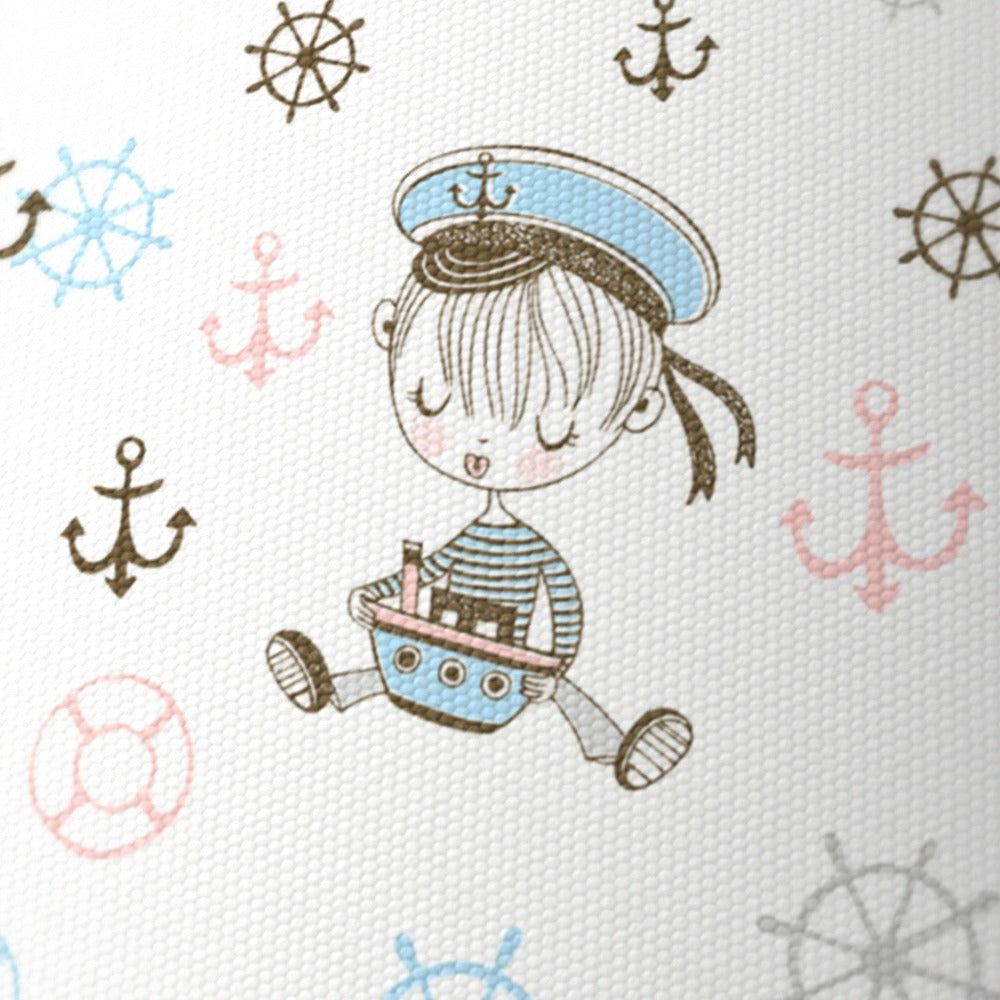 Nautical Pirate Whale lampshade