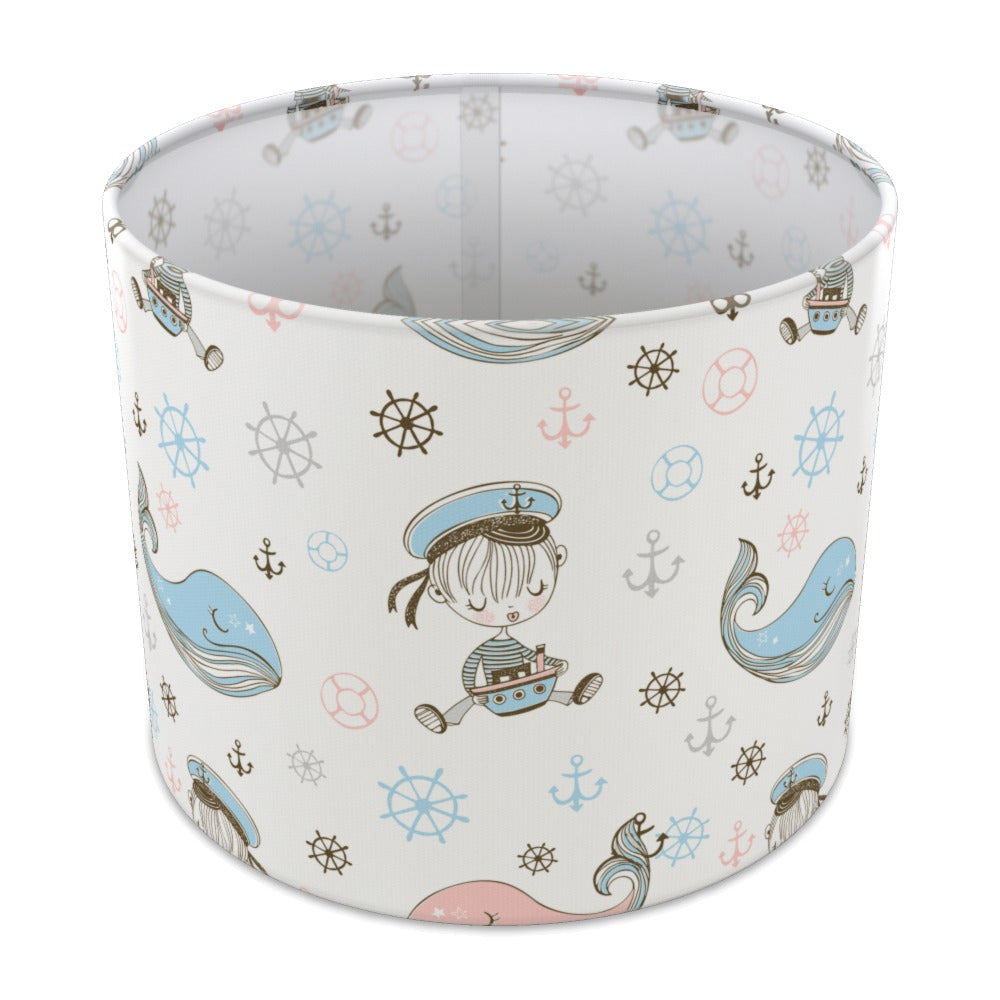 Nautical Pirate Whale lampshade - 25cm Table