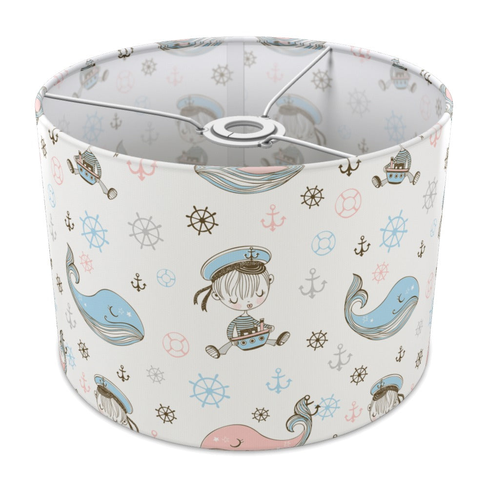 Nautical Pirate Whale lampshade - 30cm Ceiling