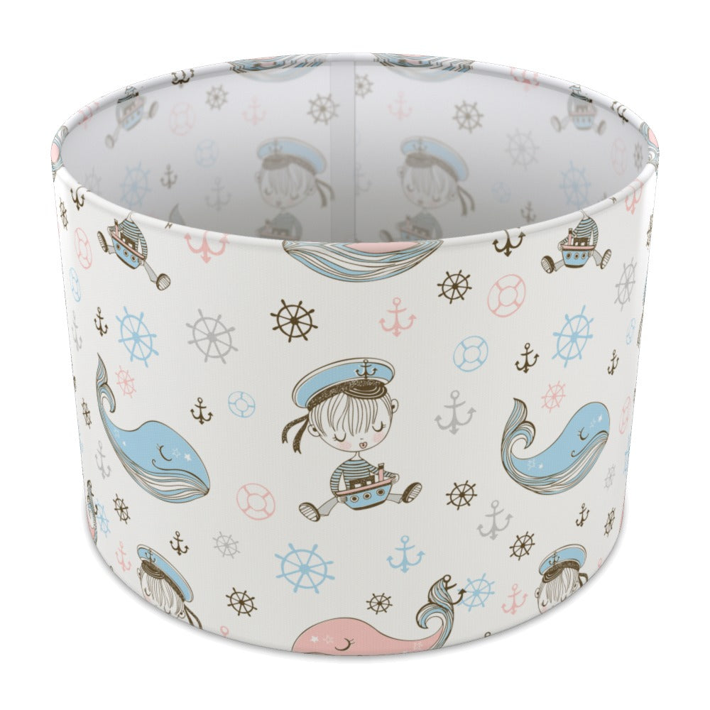 Nautical Pirate Whale lampshade - 30cm Table