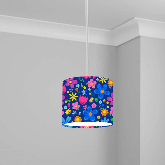 Colorful Floral Pattern Ceiling Lampshade Lightshade for Nursery - 20cm x 18.5cm