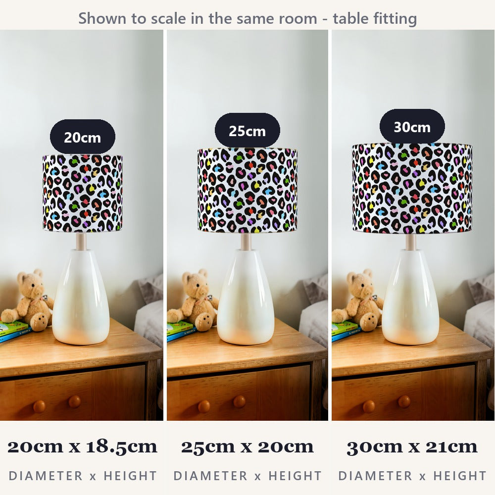 Multicolor Leopard lampshade