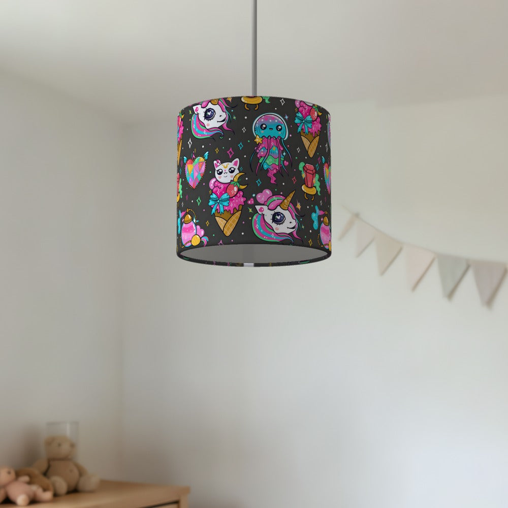 Magical Unicorn Cat and Jellyfish lampshade