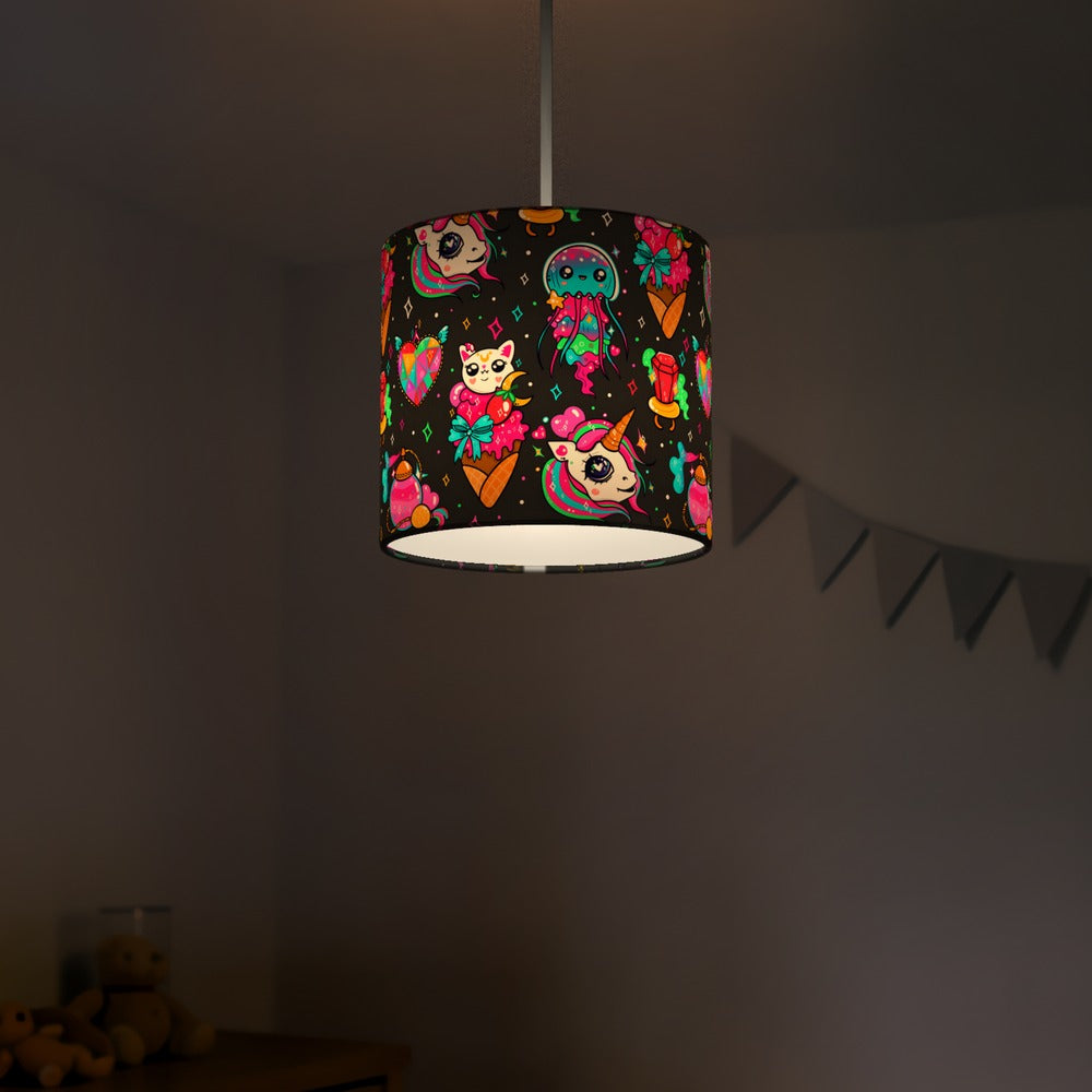 Magical Unicorn Cat and Jellyfish lampshade