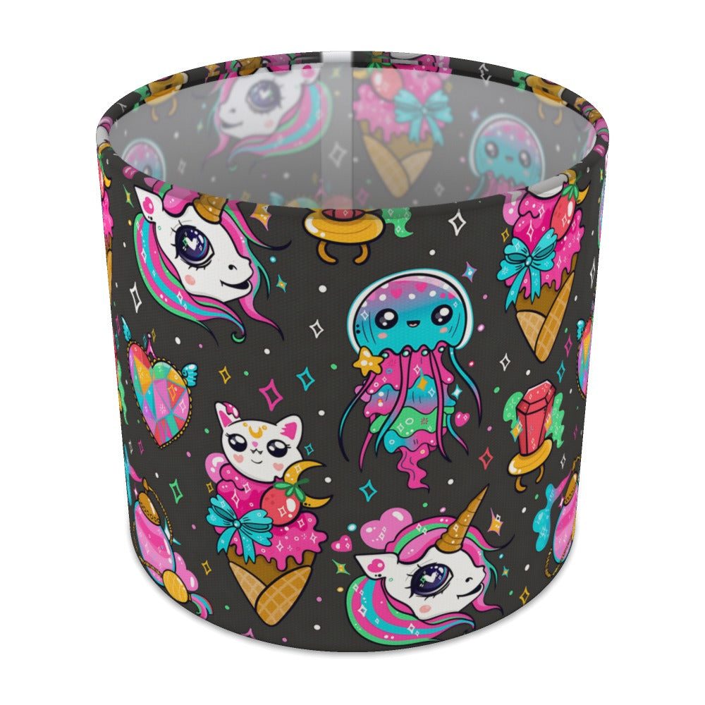 Magical Unicorn Cat and Jellyfish lampshade - 20cm Table