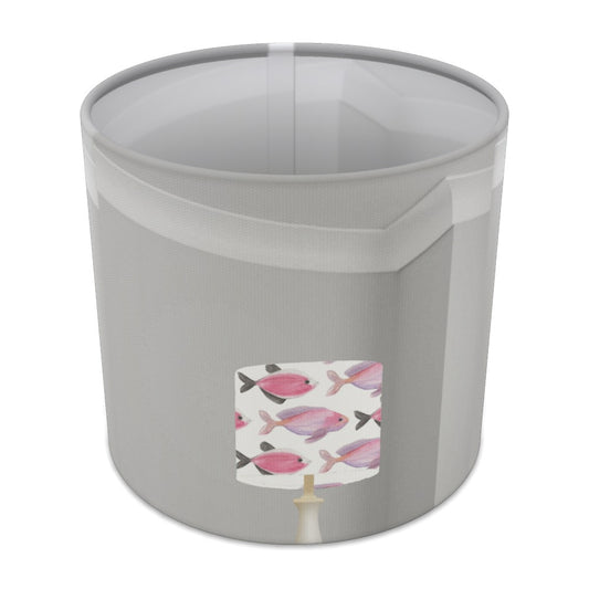 Pink Fish Pattern lampshade - 20cm Table
