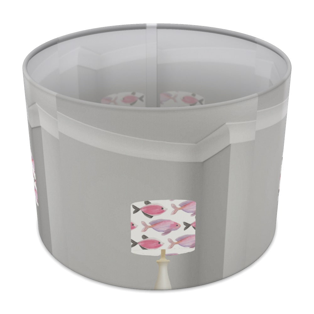 Pink Fish Pattern lampshade - 30cm Table