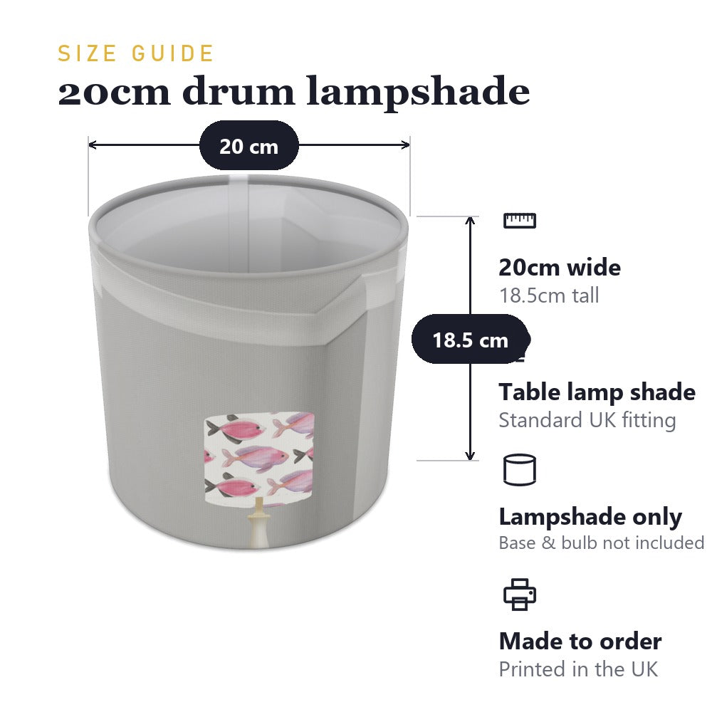 Pink Fish Pattern lampshade