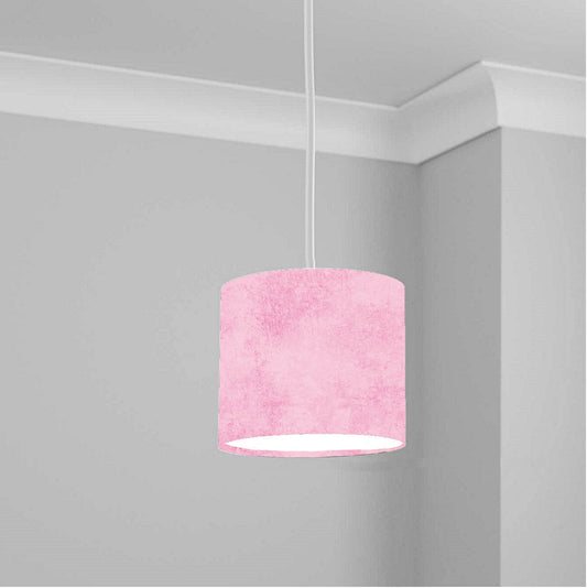 Soft Pink Textured Pattern Ceiling Lampshade Lightshade for Room - 20cm x 18.5cm