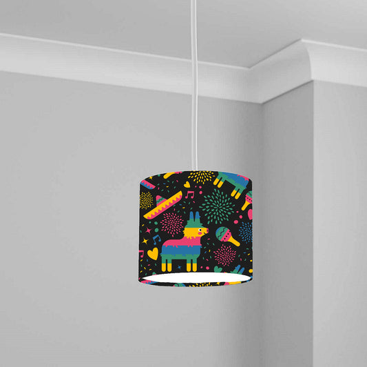 Colorful Fiesta Pinata Pattern Ceiling Lampshade Lightshade for Room - 20cm x 18.5cm