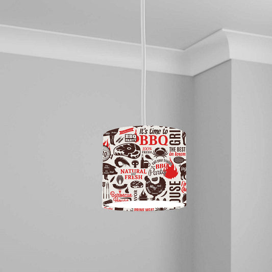 BBQ Grill Theme Ceiling Lampshade Lightshade for Nursery - 20cm x 18.5cm