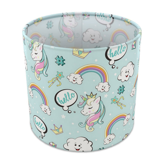 Whimsical Unicorn and Rainbow lampshade - 20cm Table