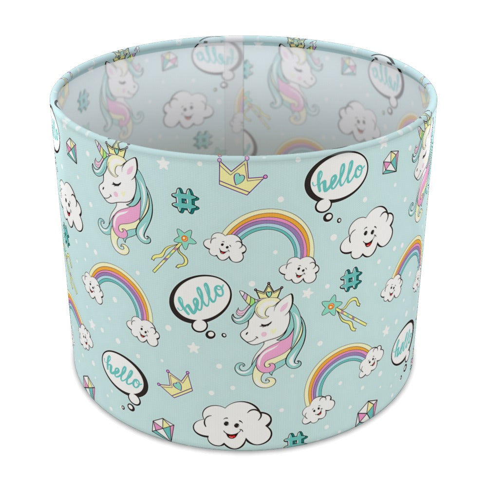 Whimsical Unicorn and Rainbow lampshade - 25cm Table
