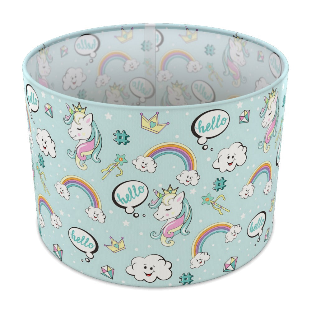 Whimsical Unicorn and Rainbow lampshade - 30cm Table