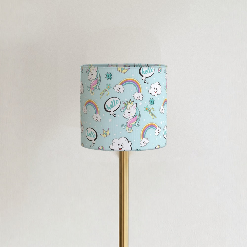 Whimsical Unicorn and Rainbow lampshade