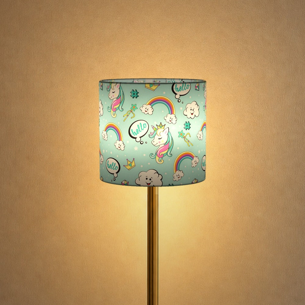 Whimsical Unicorn and Rainbow lampshade