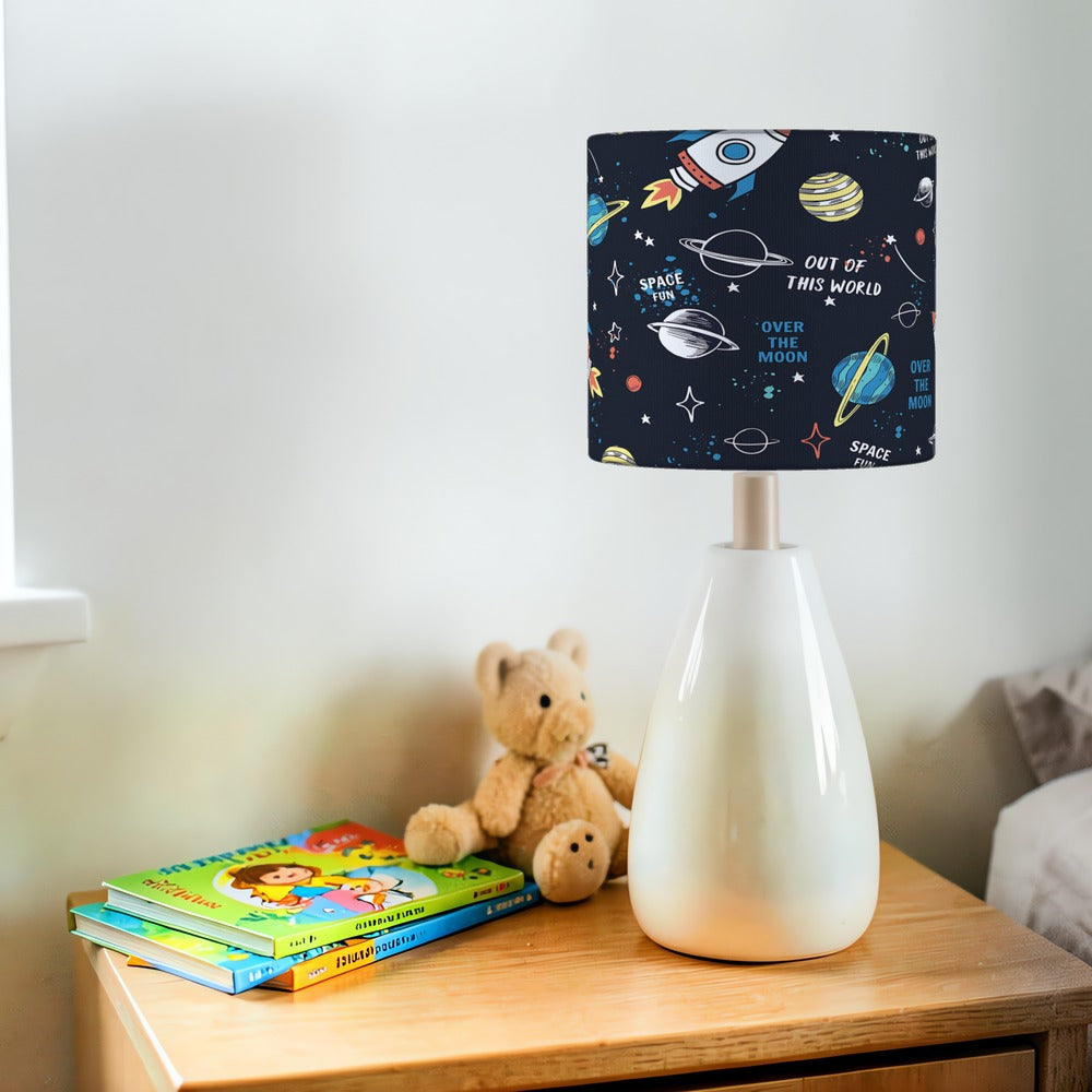 Space Adventure Rocket and Planets lampshade