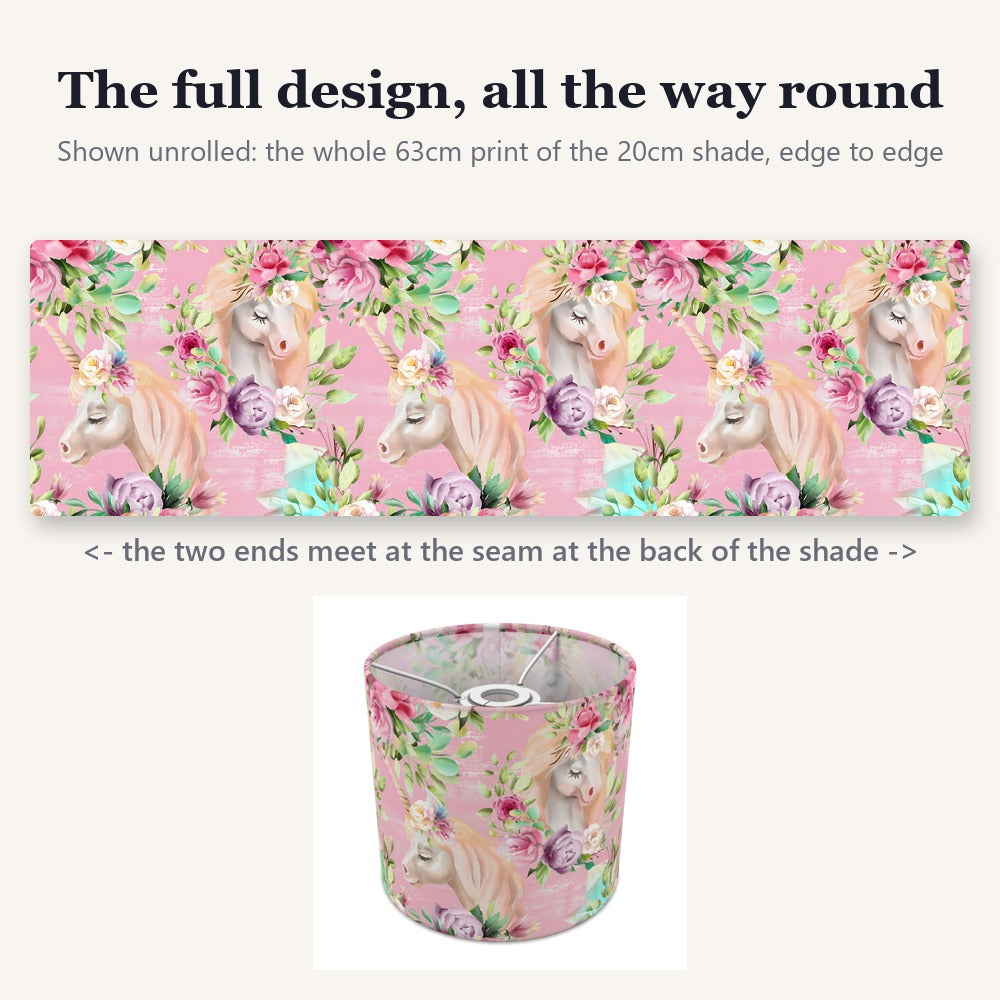 Enchanted Unicorn Floral lampshade