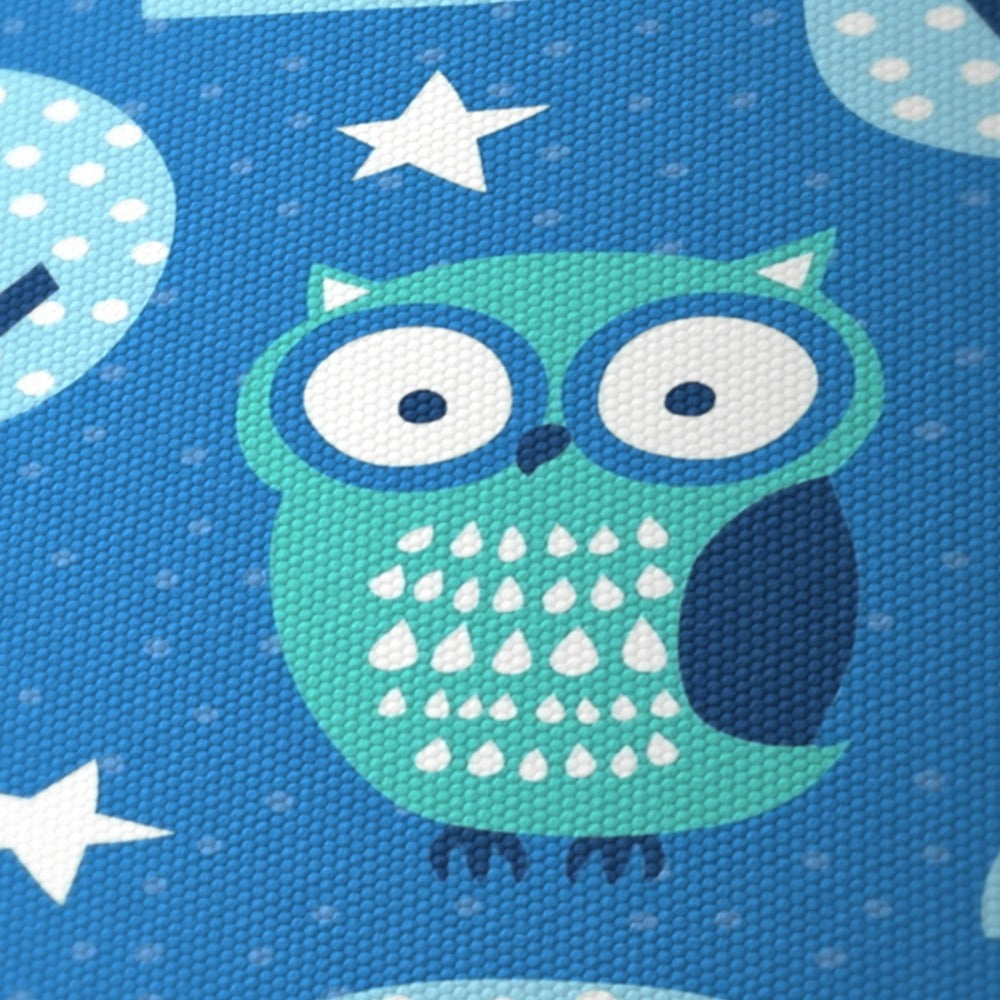 Blue Owl and Tree Pattern lampshade