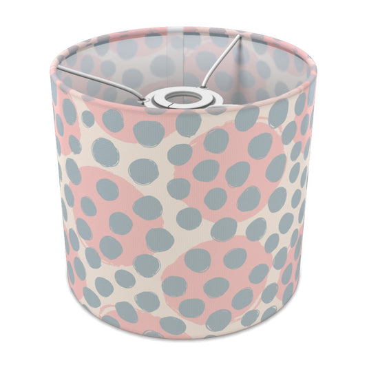 Pink and Blue Polka Dot Pattern lampshade - 20cm Ceiling